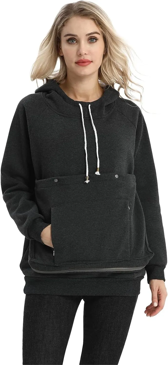 ALYC Cat Dog Carrier Hoodie Big Pet Pouch Sweatshirt Puppy Kitten Holder Carrier Pullover Top Kangaroo Unisex Hoodies