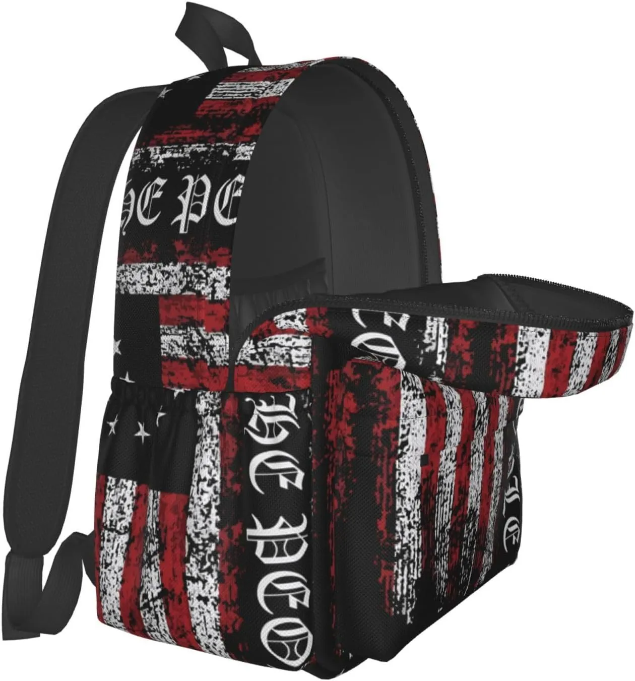 America Independence Day 1776 American Flag We The People Laptop Backpack Shoulder Bag Laptop Pack Travel Backpacks Commuter Back Pack Casual Daypack Bags With Side Pockets