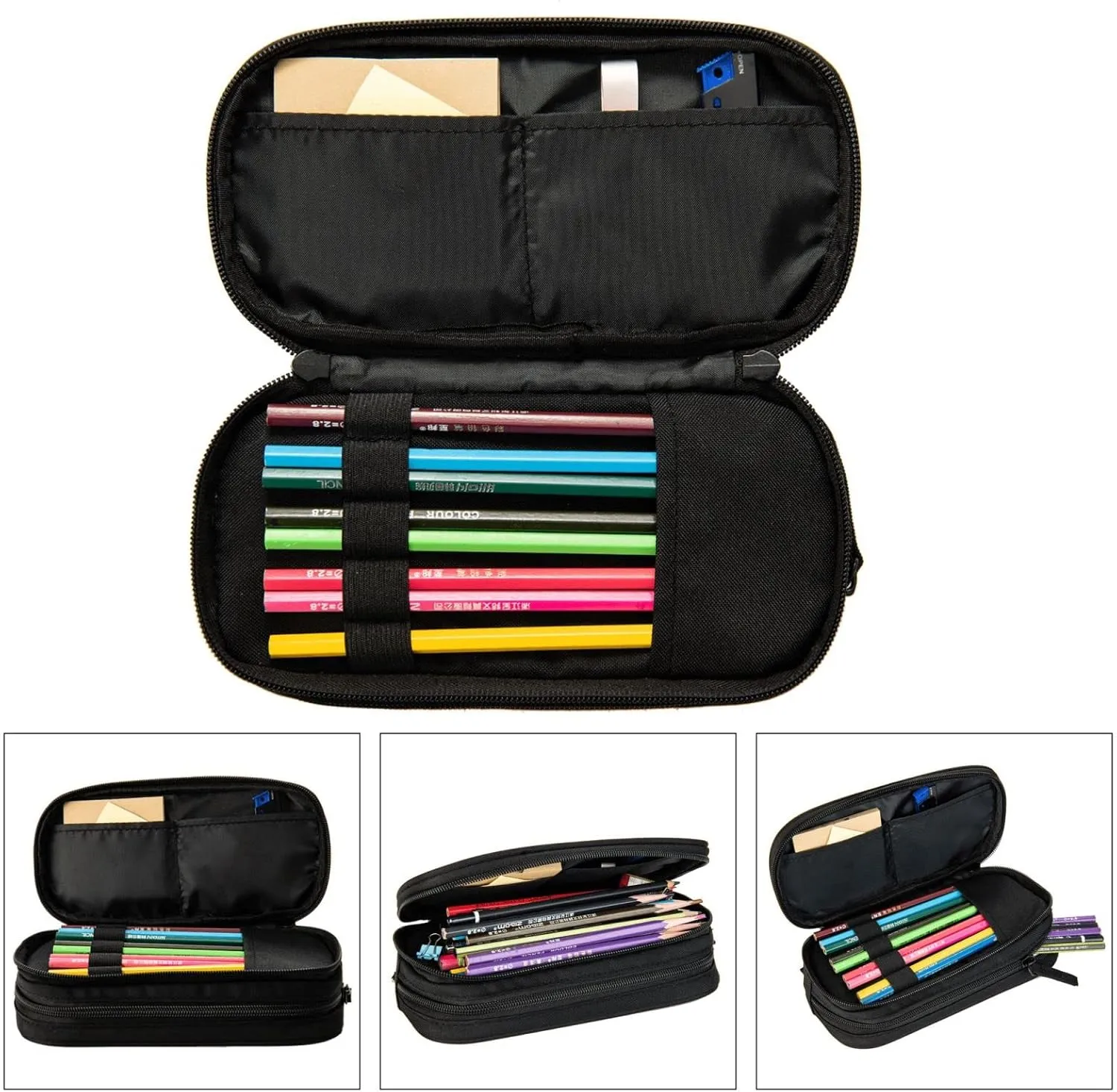 American Flag Motocross Dirt Bike Motorcycle Multifunctional Pocket Backpack Crossbody Lunch Bag Pencil Case 3Pcs Set Large Capacity Backpack