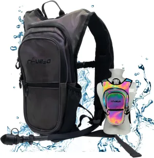 Anti Theft Rave Hydration Backpack - 1.5L Insulated Water Backpack for Raves, Festivals, Hiking, Running - Festival Hydration Pack for Men Women Kids Festival Essential