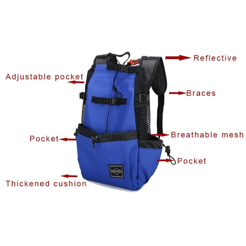 ANYWAGS Pet Carrier Large Black Travel Riding Driving Pet Backpack for Medium to Large Dogs with Pockets for Pet Supplies