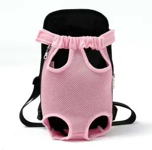 ANYWAGS Pet Carrier Medium Pink Denim Backpack for Outdoor Travel With Front Pocket for Medium Size Pets