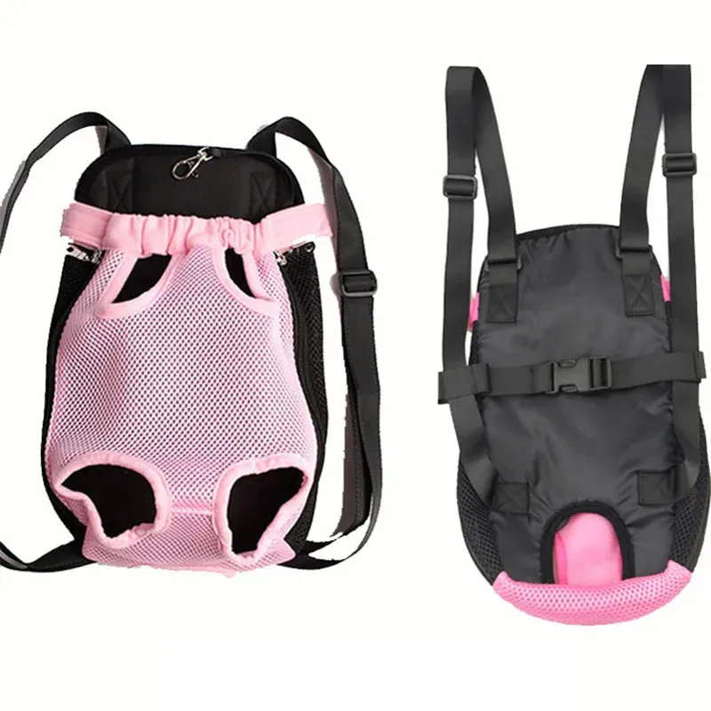 ANYWAGS Pet Carrier Medium Pink Denim Backpack for Outdoor Travel With Front Pocket for Medium Size Pets
