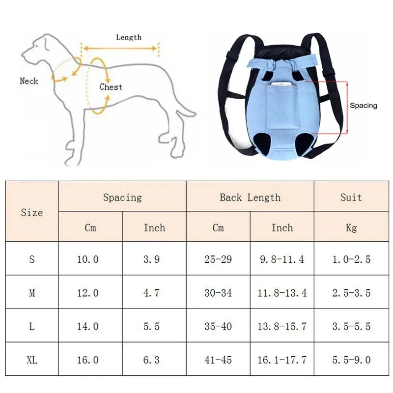 ANYWAGS Pet Carrier Small Denim Blue Denim Backpack for Outdoor Travel With Front Pocket for Small Size Pets
