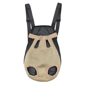 ANYWAGS Pet Carrier XL Light Coffee Denim Backpack for Outdoor Travel With Front Pocket for XL Size Pets
