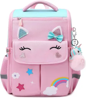 AO ALI VICTORY Unicorn Girls Backpacks for School Princess Bowknot Kids Bookbags Boys Dinosaur Backpack