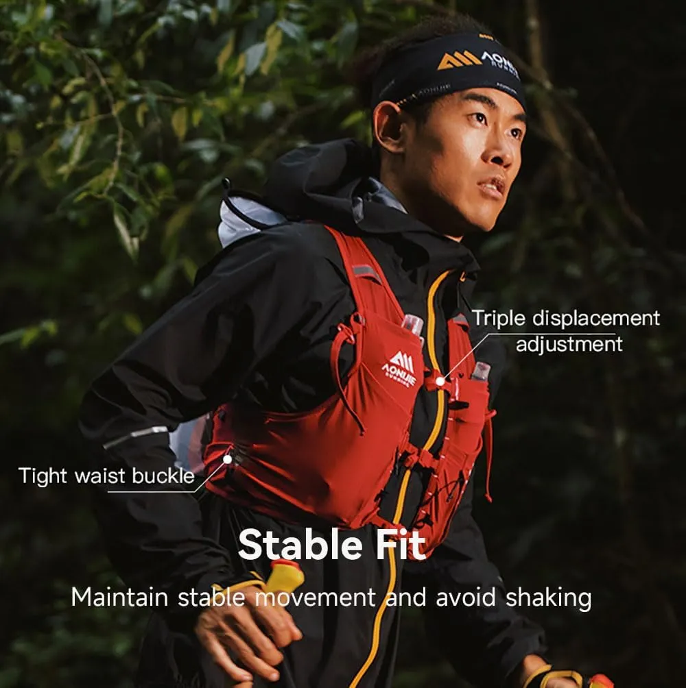 AONIJIE Hydration Backpack for Runners 10L Breathable Running Hydration Vest for Marathon Race, Hiking, Biking, Cycling