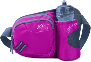 AONIJIE Waterproof Running Hydration Belt with 600ml Water Bottle for Running Men Women Adjustable Hiking Waist Bag Fanny Pack for Outdoors Workout Walking Hiking (Rose-with-Bottle)