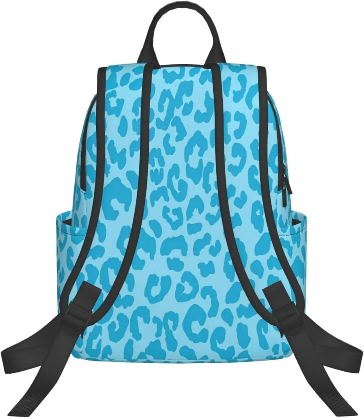 Aqua Cheetah Blue Aesthetic Casual Backpacks Large Capacity Laptop Backpack Sports Rucksack Travel Daypack Adjustable Shoulder Strap Work Bag for Outdoor Camping