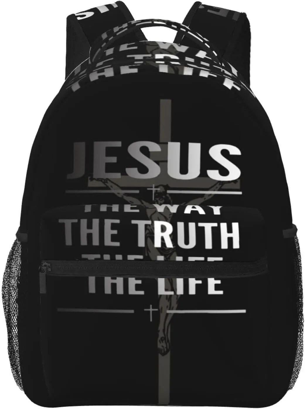 ASYG Bible Verse Backpack Christian Laptop Backpack Jesus Cross Bag Tablet Travel Picnic Travel Bag