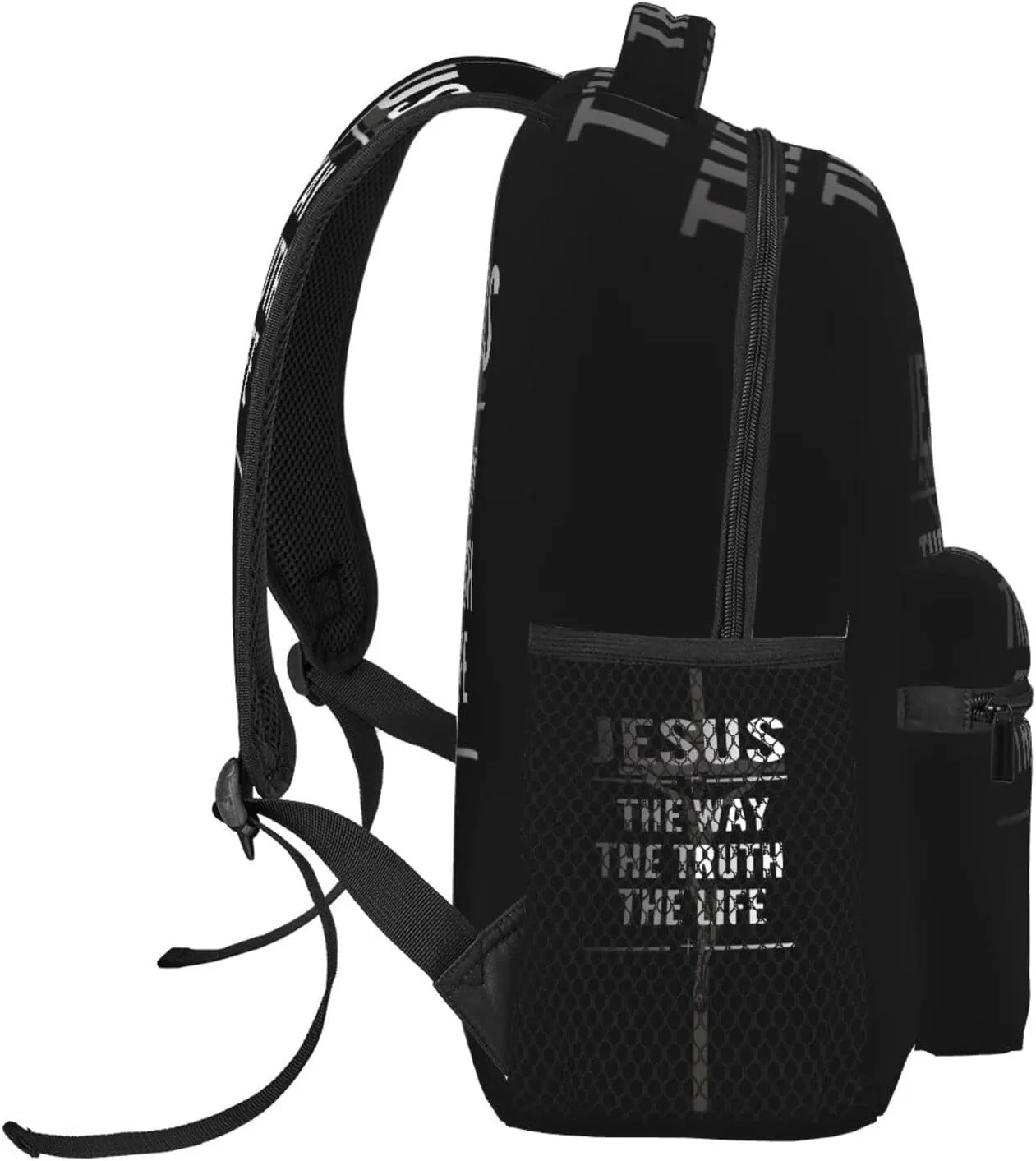 ASYG Bible Verse Backpack Christian Laptop Backpack Jesus Cross Bag Tablet Travel Picnic Travel Bag