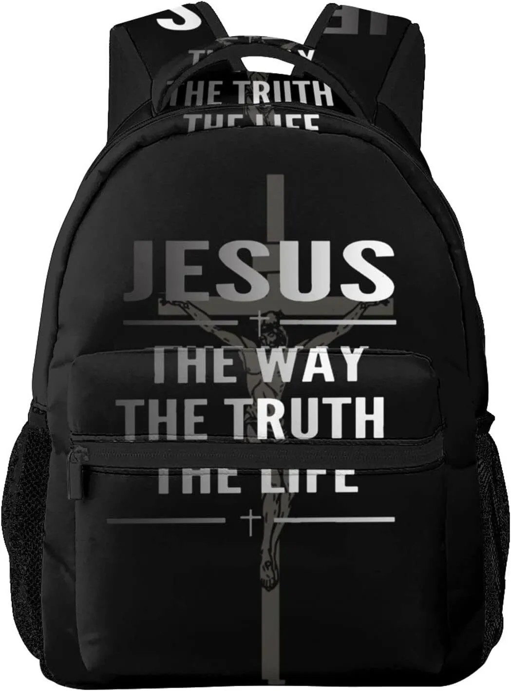 ASYG Bible Verse Backpack Christian Laptop Backpack Jesus Cross Bag Tablet Travel Picnic Travel Bag
