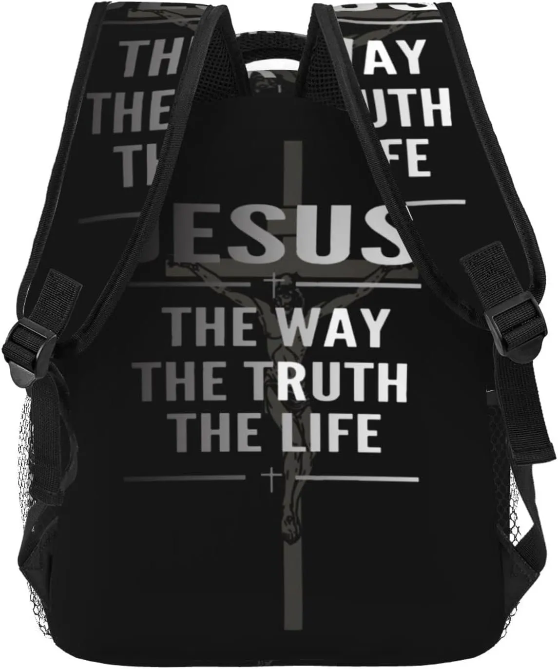 ASYG Bible Verse Backpack Christian Laptop Backpack Jesus Cross Bag Tablet Travel Picnic Travel Bag