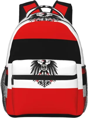 ASYG Germany Backpack German Laptop Backpack Flag Tablet Travel Picnic Travel Bag Laptop Bag German Flag Bag