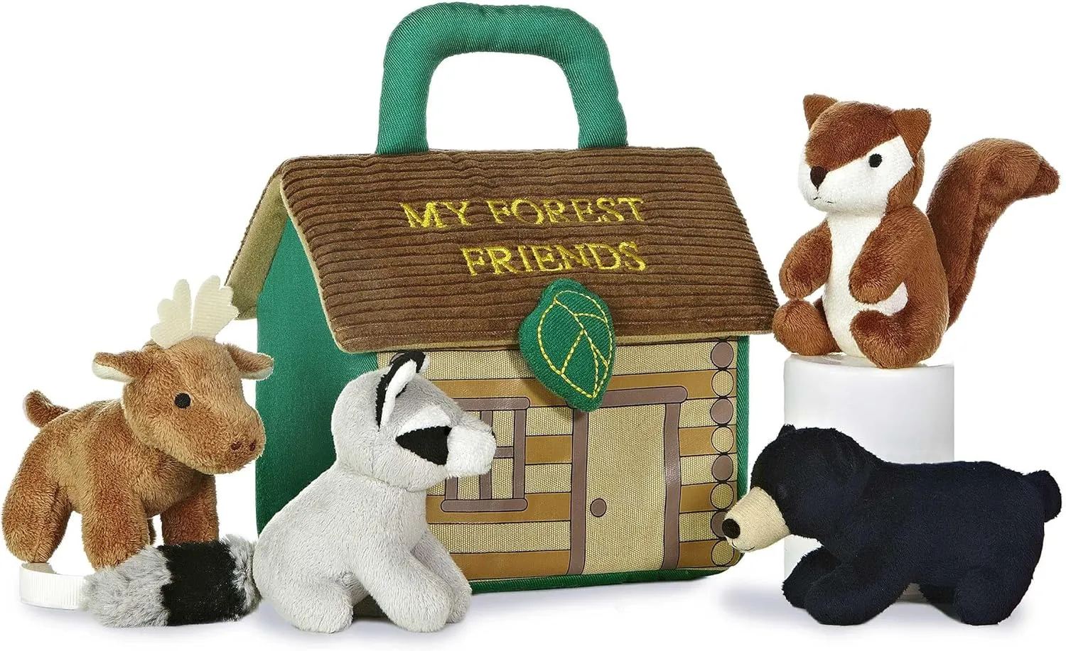 Aurora® Engaging Baby Talk™ My Forest Friends™ Baby Stuffed Animal - Sensory Delight - Interactive Learning - Multicolor 7 Inches
