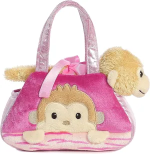 Aurora® Fashionable Fancy Pals™ Peek-A-Boo Monkey Stuffed Animal - On-The-go Companions - Stylish Accessories - Multicolor 7 Inches