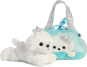 Aurora® Fashionable Fancy Pals™ Peek-A-Boo Princess Puppy Stuffed Animal - On-The-go Companions - Stylish Accessories - Multicolor 7 Inches