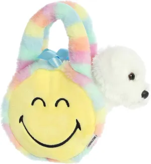 Aurora® Vibrant SmileyWorld® Fancy Pals™ Pastel Rainbow Stuffed Animal - Eye-Catching Designs - Whimsical Cuteness - White 8 Inches