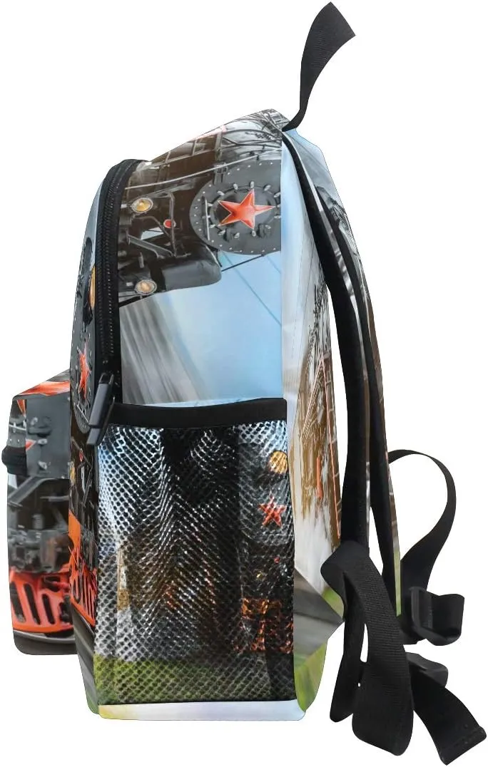 AUUXVA Kids Backpack Train School Bag Kindergarten Toddler Preschool Backpack for Boys Children
