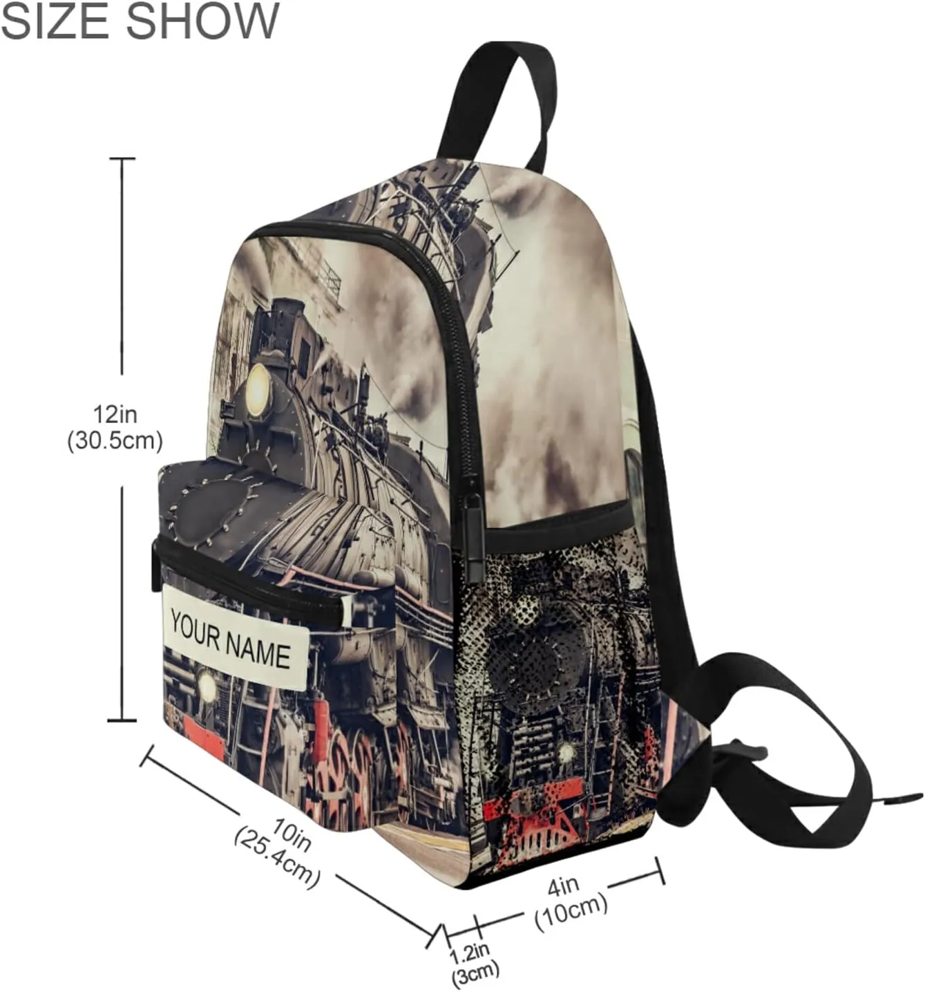 AUUXVA Kids Backpack Train School Bag Kindergarten Toddler Preschool Backpack for Boys Children