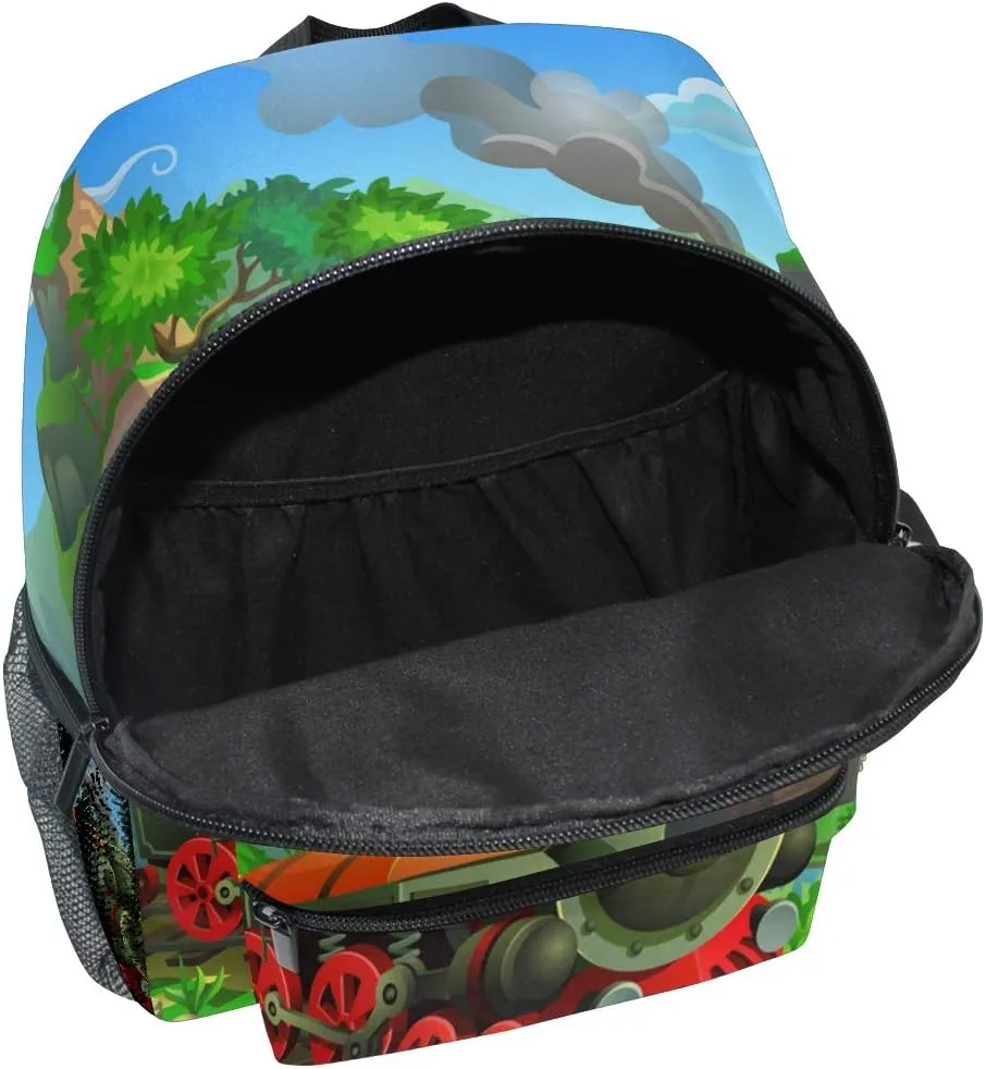 AUUXVA Kids Backpack Train School Bag Kindergarten Toddler Preschool Backpack for Boys Children
