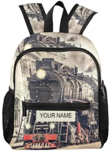 AUUXVA Kids Backpack Train School Bag Kindergarten Toddler Preschool Backpack for Boys Children