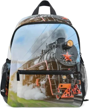 AUUXVA Kids Backpack Train School Bag Kindergarten Toddler Preschool Backpack for Boys Children