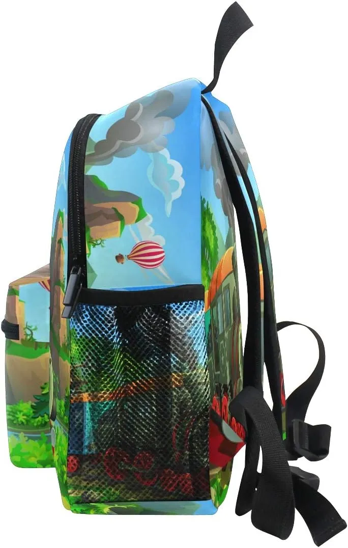 AUUXVA Kids Backpack Train School Bag Kindergarten Toddler Preschool Backpack for Boys Children