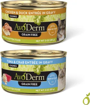 AvoDerm Natural Entree Chicken and Duck in Gravy for Cats