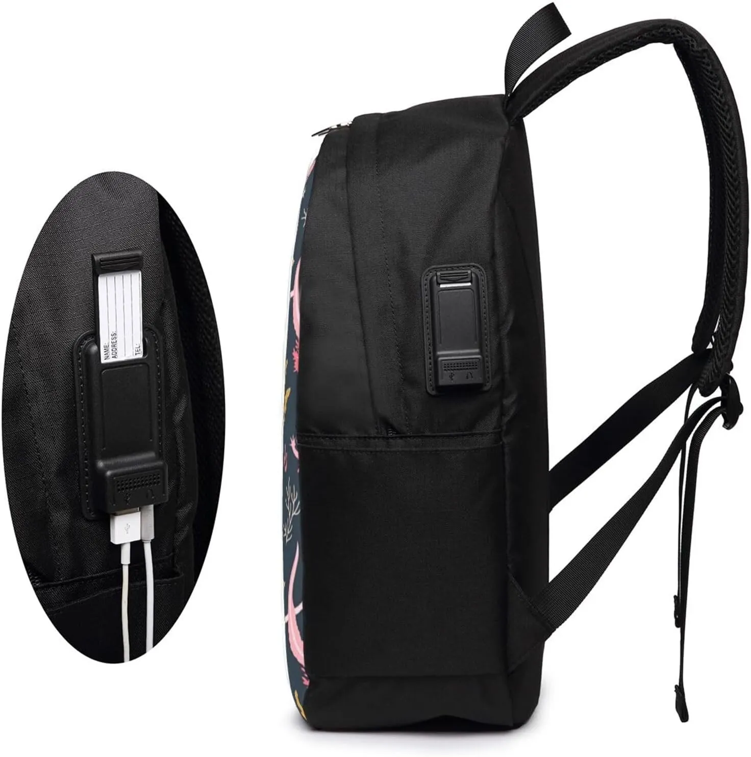 Axolotl Large Backpack, 17 Inch Travel Business Laptop Backpack With USB Port for Women Men