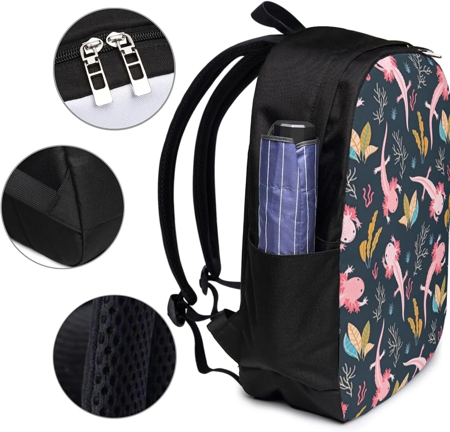 Axolotl Large Backpack, 17 Inch Travel Business Laptop Backpack With USB Port for Women Men