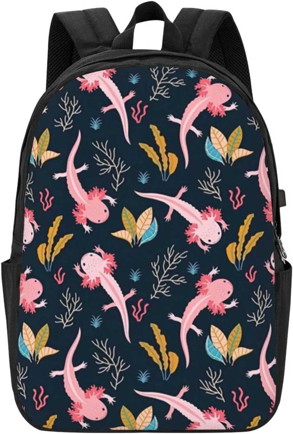 Axolotl Large Backpack, 17 Inch Travel Business Laptop Backpack With USB Port for Women Men