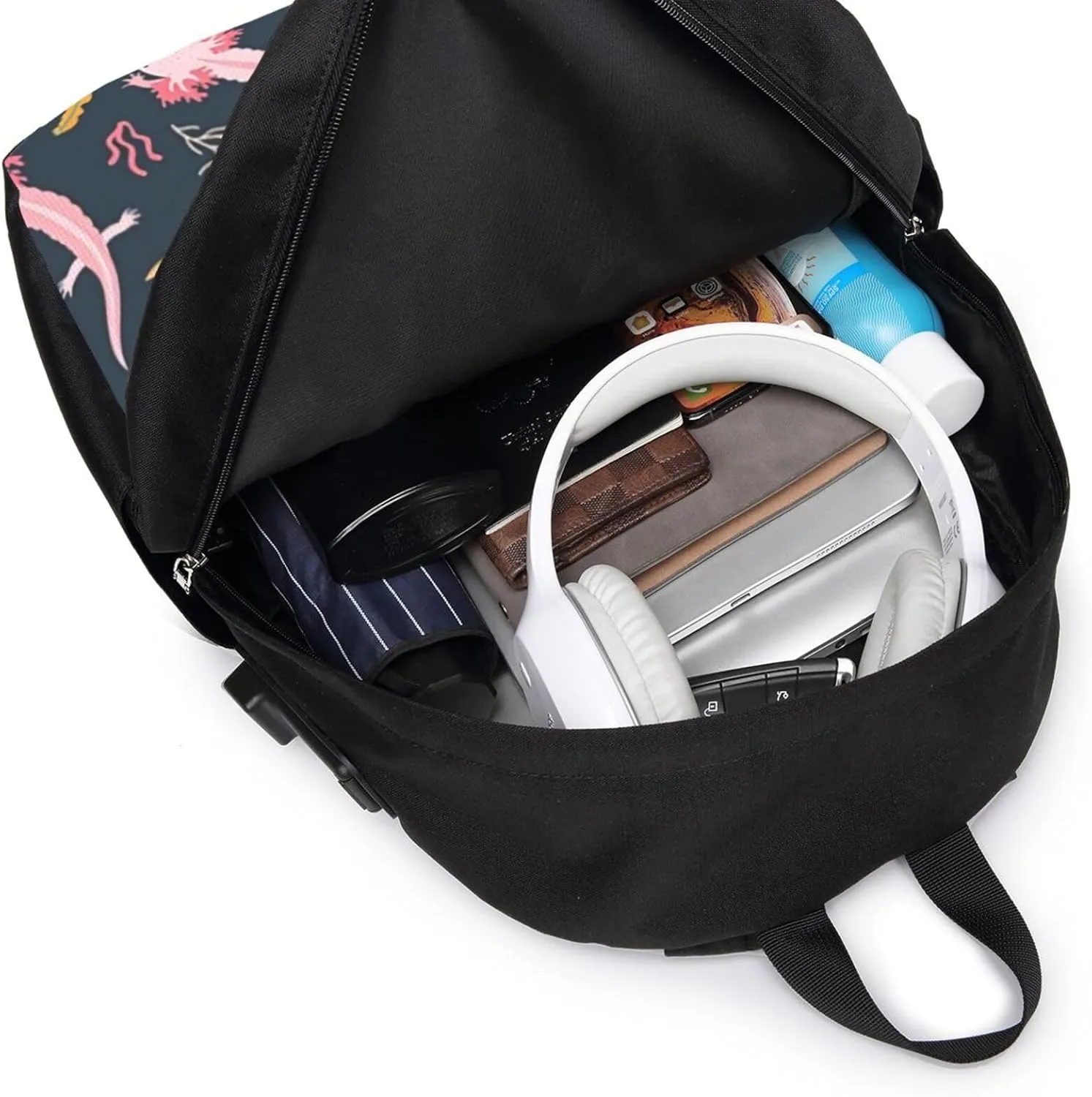 Axolotl Large Backpack, 17 Inch Travel Business Laptop Backpack With USB Port for Women Men