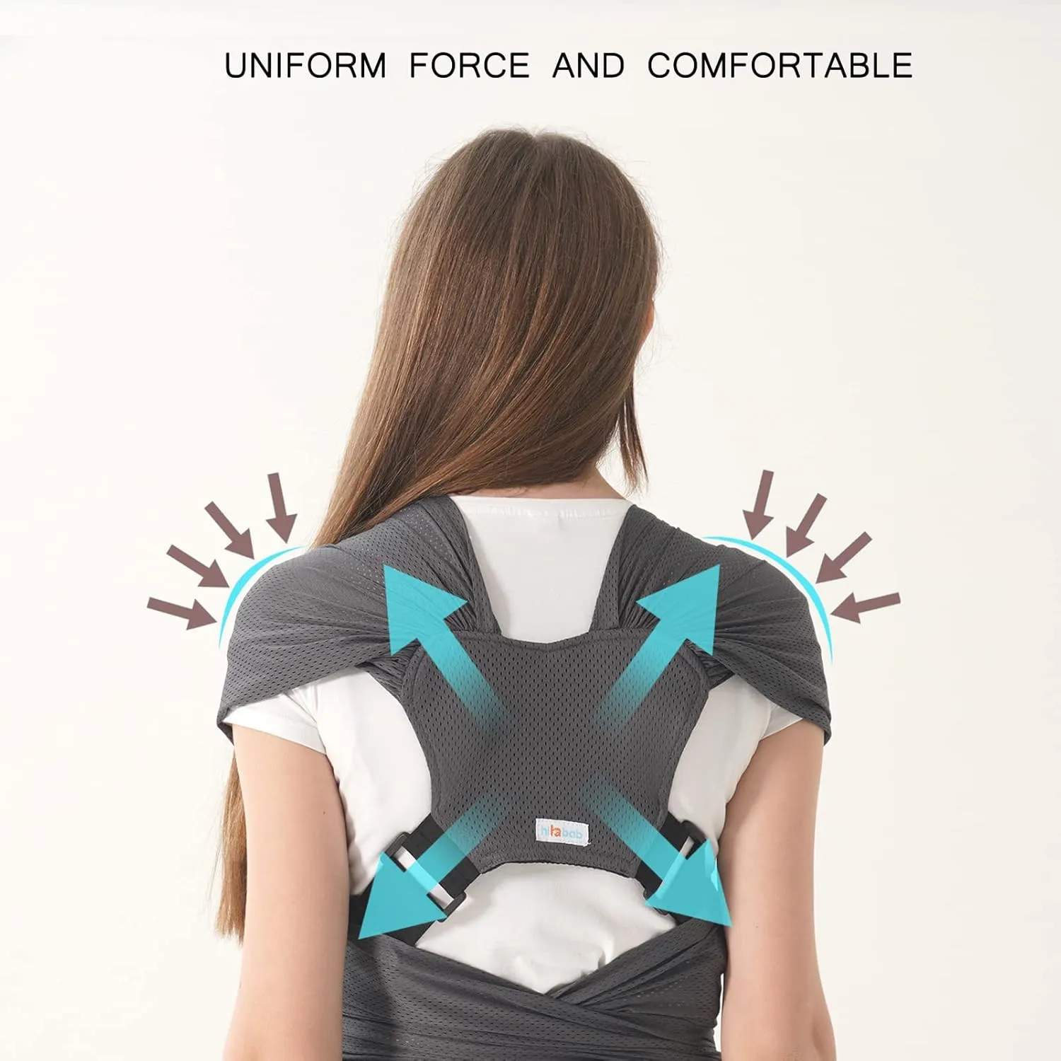 Baby warps Carrier,Softness Organic Cotton,Breathable Adjustable Strap Baby Hold Carrier for Newborn Up to 40 lbs (Air-Mesh Grey)