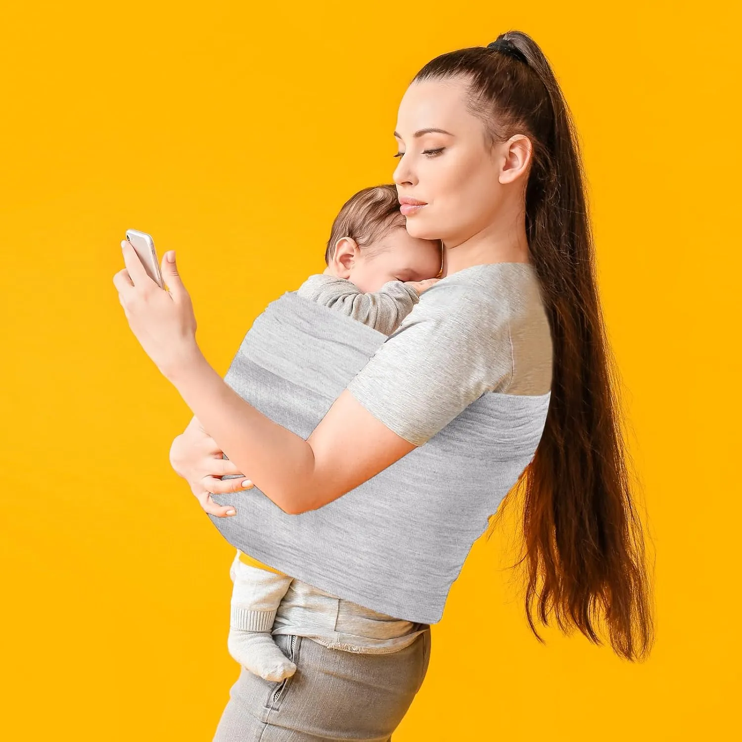 Baby Wrap Carrier, Unisex Baby Carrier, Lightweight & Ultra Soft, Easy to Wear Baby Wrap, Perfect for Newborn Toddlers