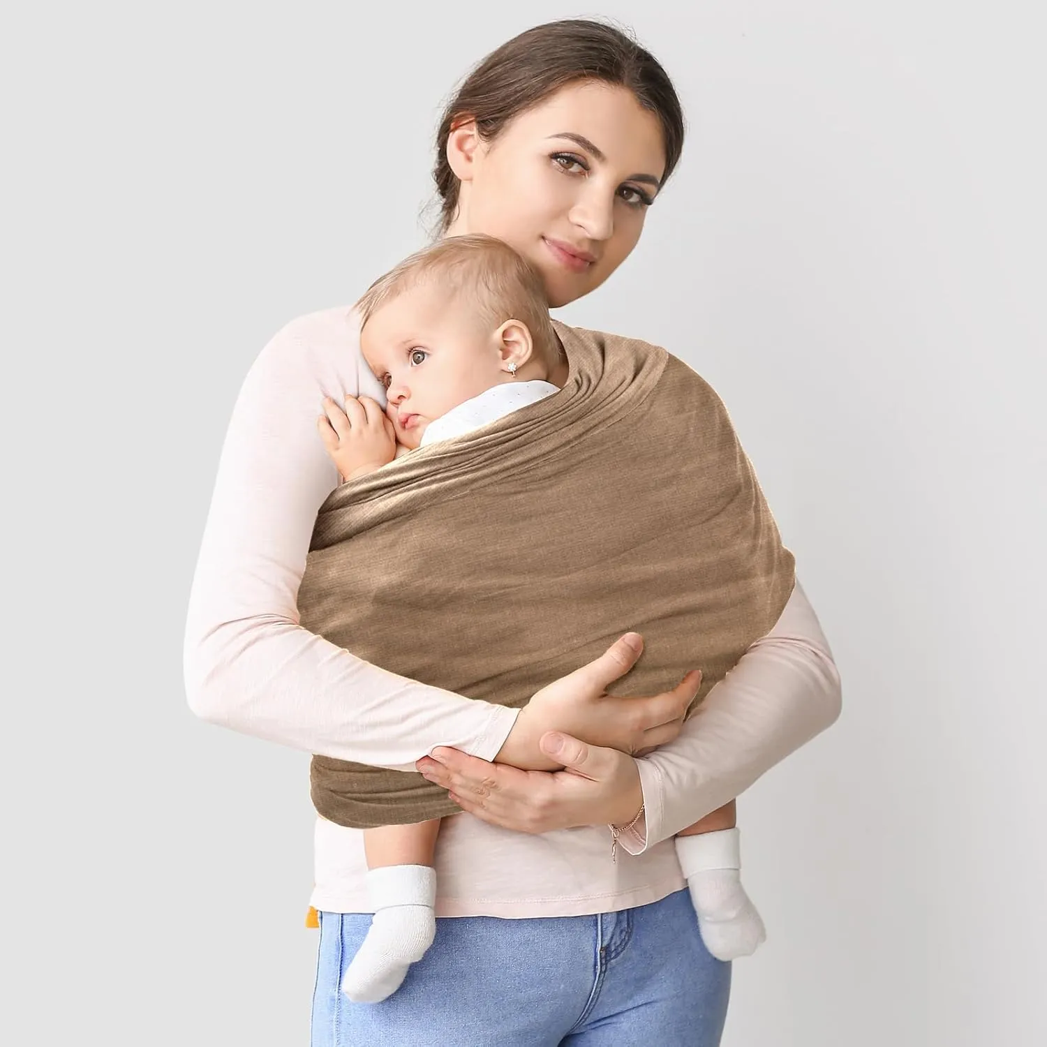 Baby Wrap Carrier, Unisex Baby Carrier, Lightweight & Ultra Soft, Easy to Wear Baby Wrap, Perfect for Newborn Toddlers