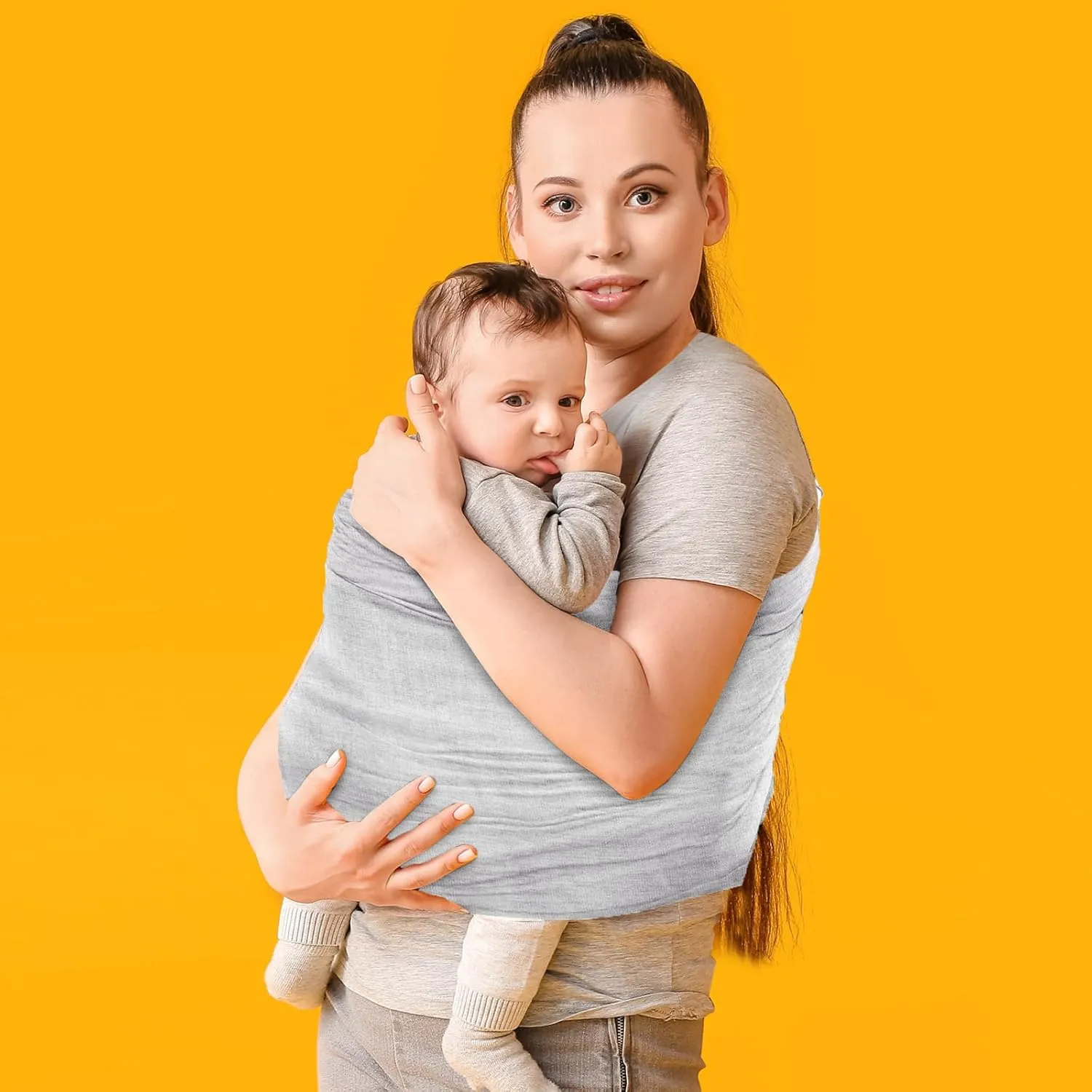 Baby Wrap Carrier, Unisex Baby Carrier, Lightweight & Ultra Soft, Easy to Wear Baby Wrap, Perfect for Newborn Toddlers