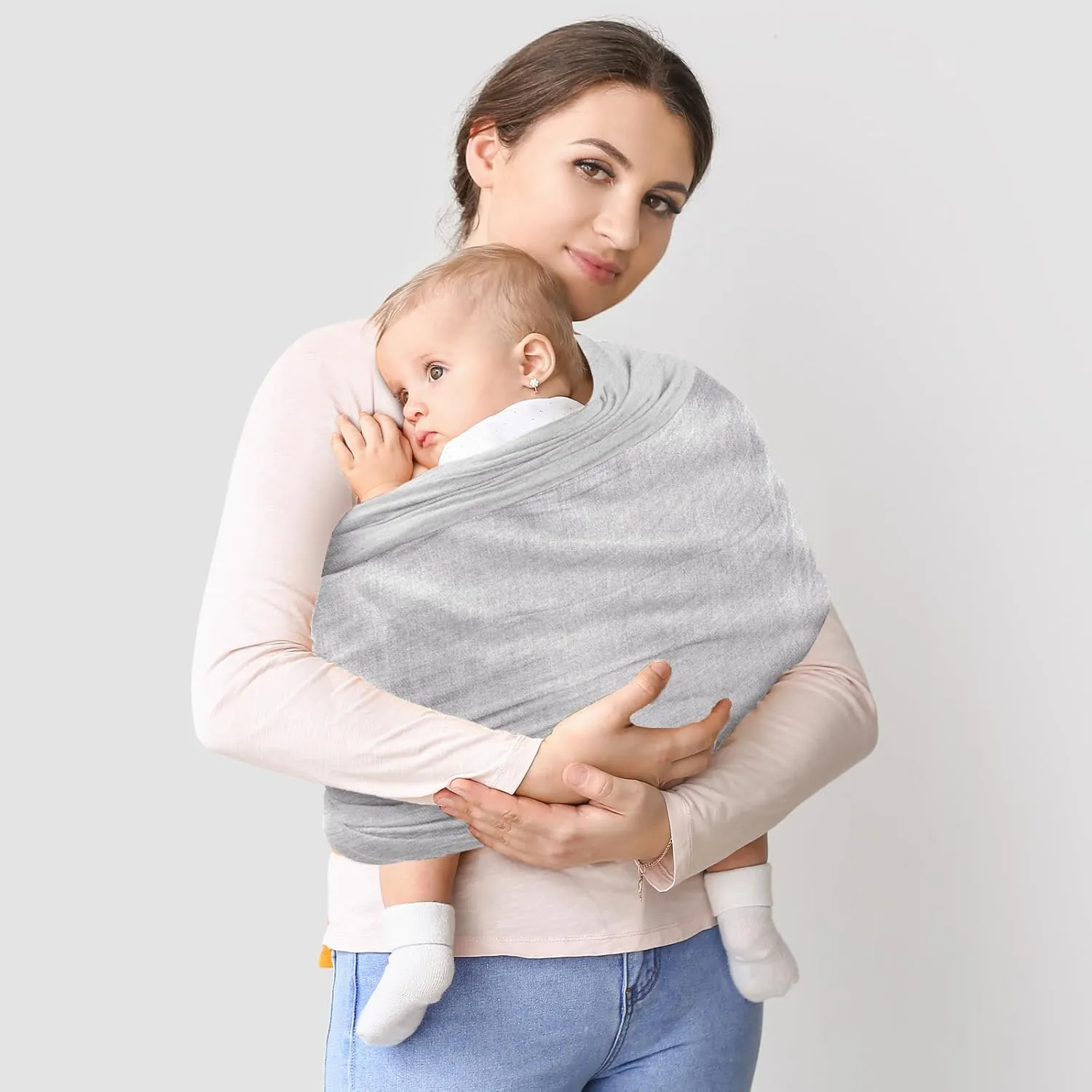 Baby Wrap Carrier, Unisex Baby Carrier, Lightweight & Ultra Soft, Easy to Wear Baby Wrap, Perfect for Newborn Toddlers