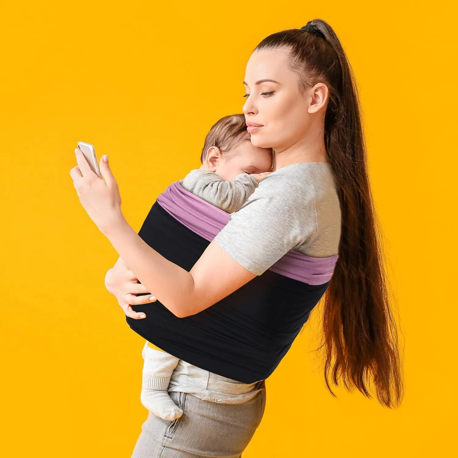 Baby Wrap Carrier, Unisex Baby Carrier, Lightweight & Ultra Soft, Easy to Wear Baby Wrap, Perfect for Newborn Toddlers