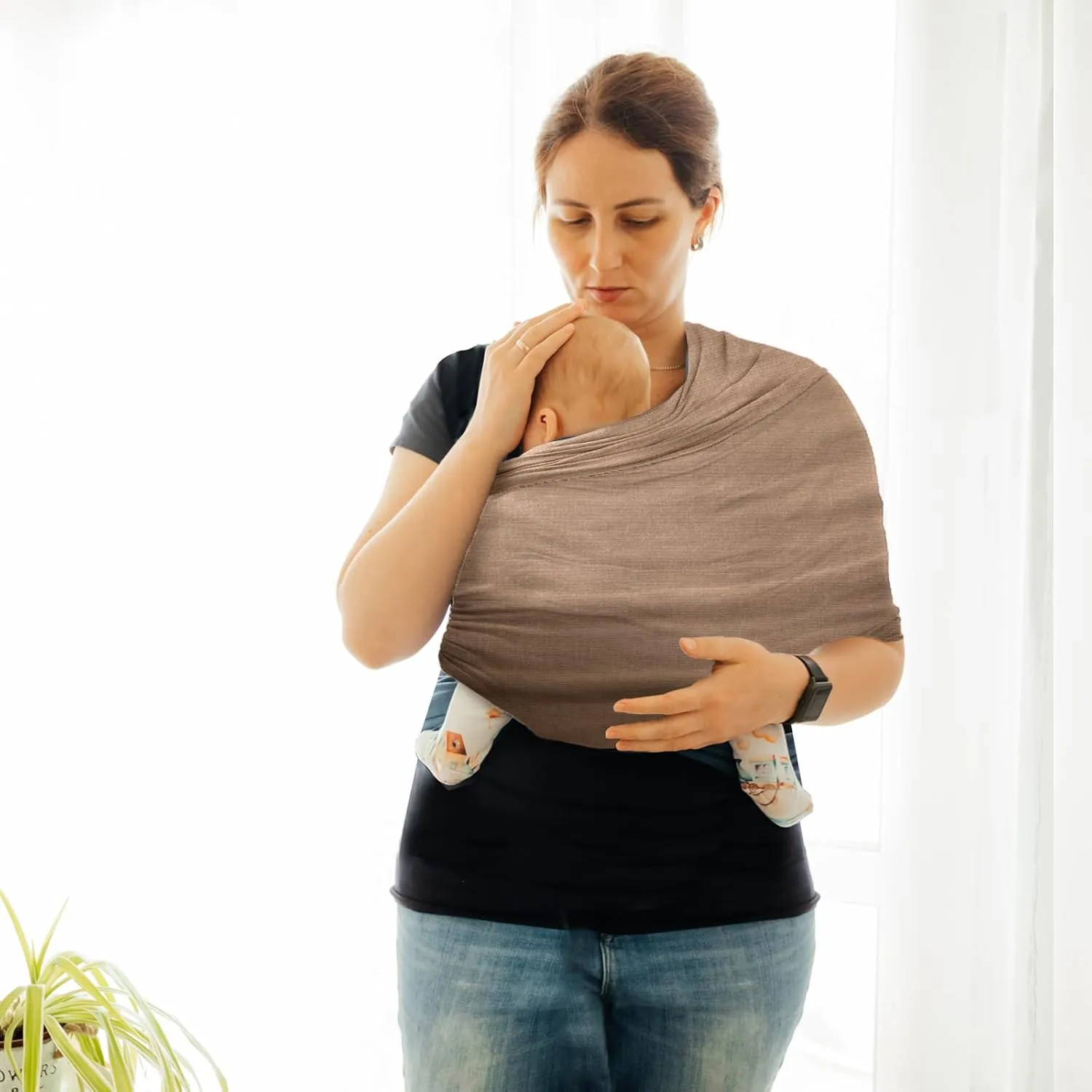 Baby Wrap Carrier, Unisex Baby Carrier, Lightweight & Ultra Soft, Easy to Wear Baby Wrap, Perfect for Newborn Toddlers