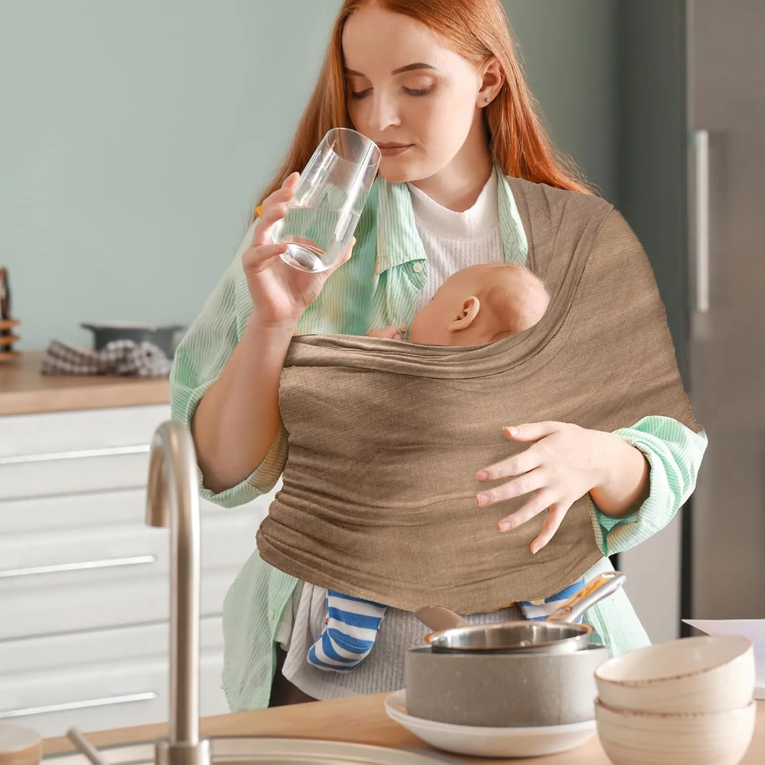 Baby Wrap Carrier, Unisex Baby Carrier, Lightweight & Ultra Soft, Easy to Wear Baby Wrap, Perfect for Newborn Toddlers