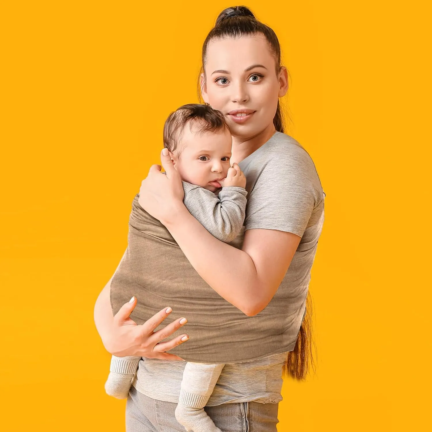 Baby Wrap Carrier, Unisex Baby Carrier, Lightweight & Ultra Soft, Easy to Wear Baby Wrap, Perfect for Newborn Toddlers