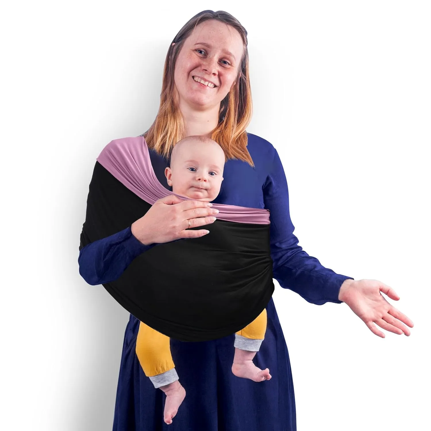 Baby Wrap Carrier, Unisex Baby Carrier, Lightweight & Ultra Soft, Easy to Wear Baby Wrap, Perfect for Newborn Toddlers