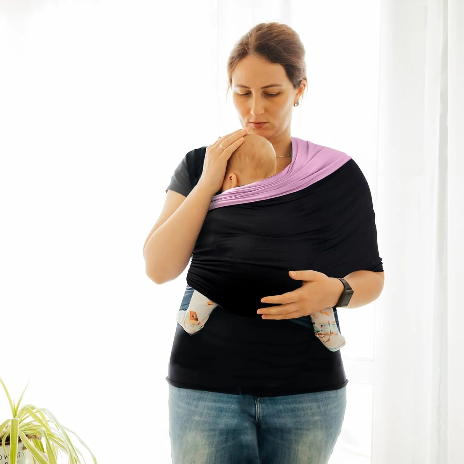 Baby Wrap Carrier, Unisex Baby Carrier, Lightweight & Ultra Soft, Easy to Wear Baby Wrap, Perfect for Newborn Toddlers