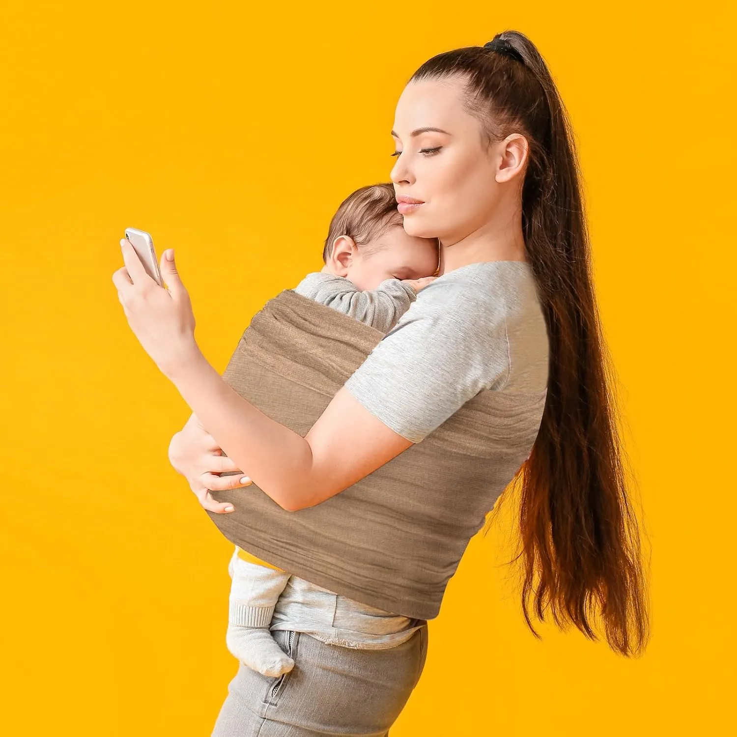 Baby Wrap Carrier, Unisex Baby Carrier, Lightweight & Ultra Soft, Easy to Wear Baby Wrap, Perfect for Newborn Toddlers