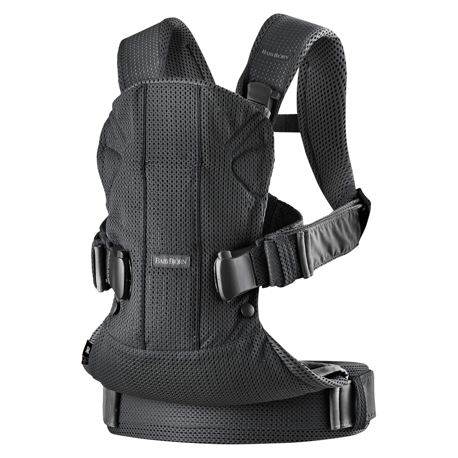 BabyBjörn New Baby Carrier One Air 2019 Edition, Mesh, Black, One Size (098025US)(Pack of 1)