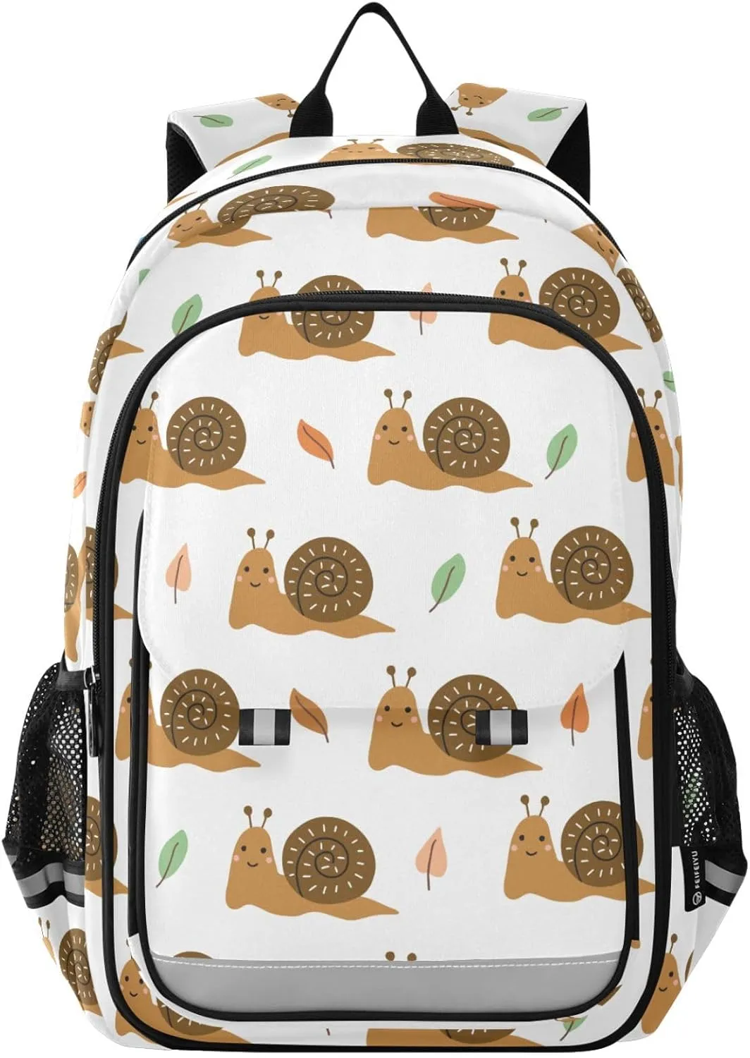 Backpack Brown Snail Leaves School Shoulder Bag Lightweight Laptop Backpack Student Casual Travel Daypack