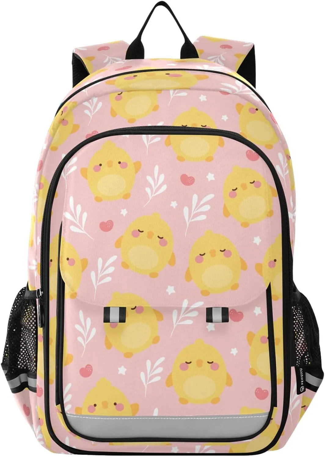 Backpack Chick Chicken Heart Star School Shoulder Bag Lightweight Laptop Backpack Student Casual Travel Daypack