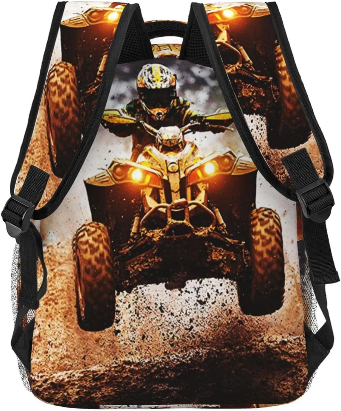Backpack for Boys Girls Kids, Dirt Quad Bike 4 Wheeler ATV Off Road Backpack Travel School Bag Bookbag Schoolbag Daypack for Men Teens Children