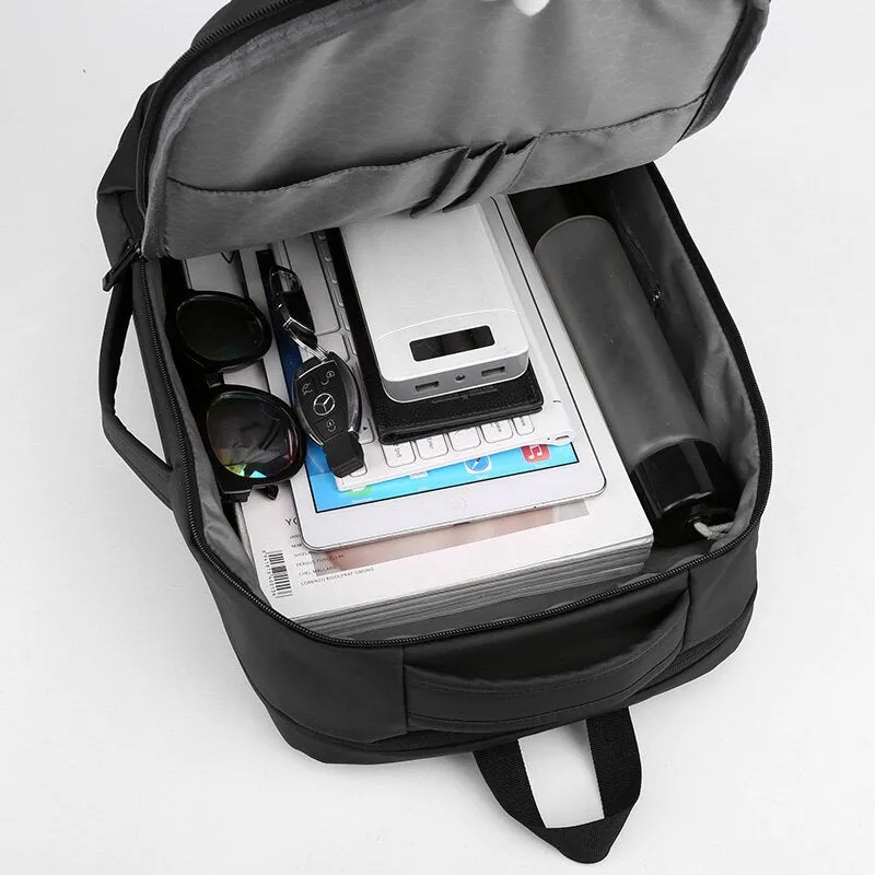 Backpack For Men USB Charging Luxury Urban Business Bag For Laptop 13.3 Inch Multifunctional Anti-theft Black Casual Rucksack